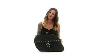 Viking Bags Shock Cutout SS Large Slanted Studded Leather Motorcycle Bags Product Video