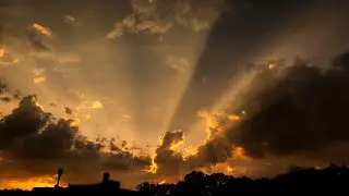 Sun's Light Rays Up and Down