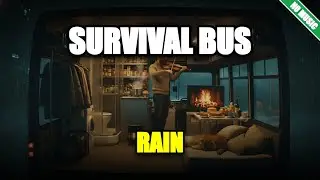 Driving Luxury Survival Fortress Bus in Heavy Rain Storm | ASMR Travel Lofi MUSIC
