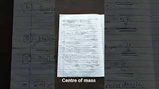 System of particles ( Centre of mass ) Neet /JEE ❤️✨ # short notes