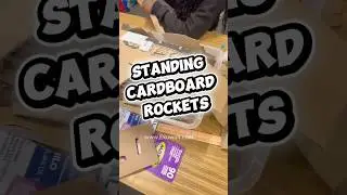 Standing Cardboard Rockets with Makedo Scrus
