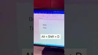 Date and time in ms word #shorts #computer