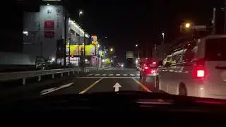 Driving in  service road at night for sleep,work,study (rear camera)@工藤理 