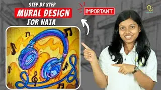 MURAL Drawing for NATA exam ✏️ | Full Process Explained 🔥