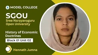 SGOU BA Sociology, History of Economic Doctrine, Block 01, Unit 02