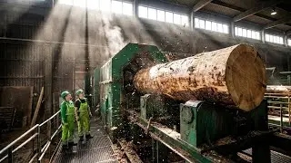 Inside the Largest Sawmill Factory: How Plywood Is Made From Giant Logs (Full Process Tour)
