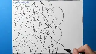 Satisfying & Relaxing Art Design / Black and White / Continuous Line Drawing Pattern #35