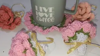 Porta vasos a Crochet 