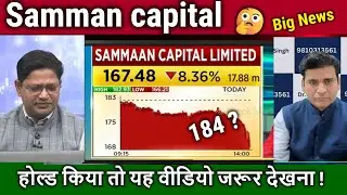Samman capital share latest news,Hold or Sell ? Expert Analysis/samman capital share target
