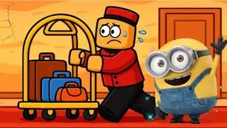 MINION ESCAPES the SCARY HOTEL 🏨 OBBY in ROBLOX! 🎮 FUNNY & EPIC MOMENTS! 🔥