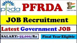 PFRDA Recruitment 2020 | Salary 60000Rs-Latest Government Job Assistant Manager