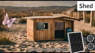 Solar Exhaust Fan  For Chicken Coop Greenhouse Pethouse Doghouse Attic