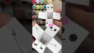 🪩Paper dancing character￼✨ #papercraft #paperthings #thingstodo #crafts #craft #diy #cute #funny