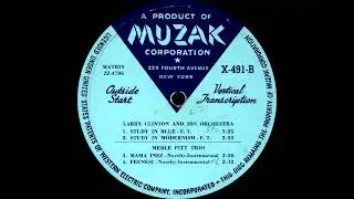 Muzak Vertical Transcription Disc X-491 - Clyde McCoy / Adrian Rollini / Larry Clinton / Merle Pitt