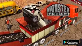 Monster Car Crusher Crane : Car  Shredder