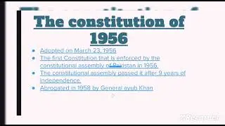 Constitutional history of Pakistan. Briefly explained in a short video.Constitutional history