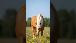 Amber Horse Shaking Her Golden Mane ✨🐎 #HorseShorts #BeautyInMotion #DarcyDrop