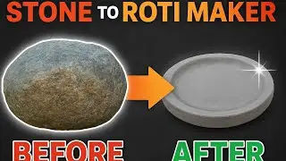 How they make chapati and roti maker from huge stone #viral #comedy #satisfying 