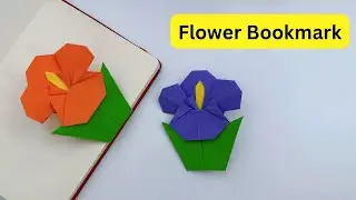 DIY Paper FLOWER Bookmark / Origami Bookmark / Paper Craft / Paper Flower / Paper Tulip Bookmark