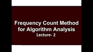 DSA L3, Frequency count method L2
