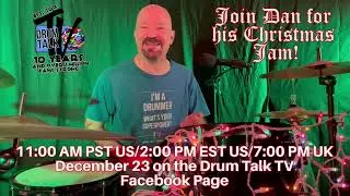 Jethro Tull Christmas Jam on Drum Talk TV FB Page Sat. Dec. 23rd, 11am PST!