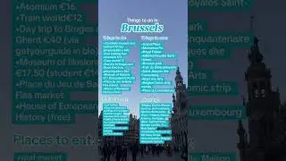 Brussels Beyond the Guidebook: A Local's Curated List. 🇧🇪