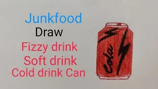 Cold drink Can drawing easy, soda can drawing,Fizzy drink drawing easy, soft drink drawing for EVS.