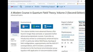 A Modern Course in Quantum Field Theory, Volume 2