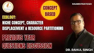 Ecology PYQs | Fundamental & Realized Niche |Character Displacement| Resource Partitioning| NEET|NET