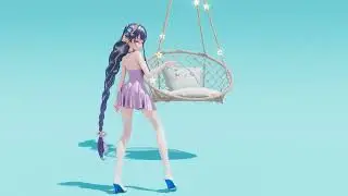 MMD sexy dance Raiden Shogun white silk stockings high heels