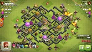 Savage Seven Town Hall 7 push Attacks