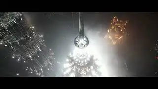 Petronas Twin Tower KLCC Malaysia night Drone view