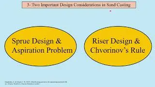 2 Important Design Considerations in Sand Casting