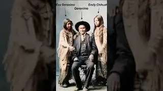 Geronimo in old age, with his two neices, Eva and Emily #shorts