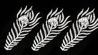 Very easy peacock feather Chikankari embroidery tutorial, ulti bakhiya & phanda stitch