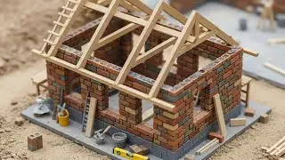 How to Build a Mini House with Bricks Like a Real One 🏠✨ | Miniature DIY Fun