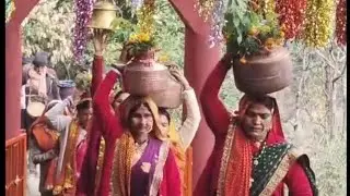  गांव में पूजा की तैयारी में कलश यात्रा 🙏🏻😍 |#vlog #nature 