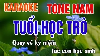 Tuổi Học Trò Karaoke Tone Nam Nhạc Sống - Phối Mới Dễ Hát - Nhật Nguyễn