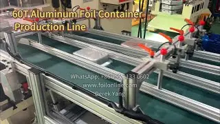 Full automatic 2-Cavity aluminum foil tray making machine 60T