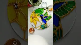 Aprende a pintar sobre vidrio paso a paso. #pinturasobrevidrio #glasspainting #glassart