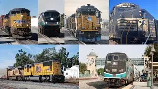 [4K] Union Pacific and Metrolink Trains at Pomona, CA - Railfanning 10/28/2022