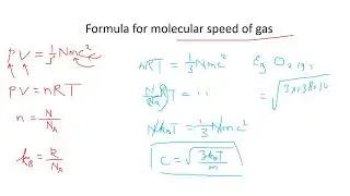 Formula for molecular speed of gas calculation (氣體分子速度計算公式)