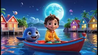 Whales Go Dancing Under the Moon! | Magical Ocean Dance Song for Kids | Whales and Moonlight Rhyme