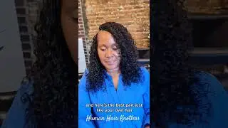 Human Hair Knotless with Burmese Curly Bulk hair.  #bulkhair #humanhairbraids #bohobraids #shorts