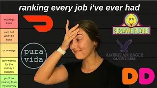 RANKING EVERY JOB I'VE EVER HAD - Tier Maker&copy;
