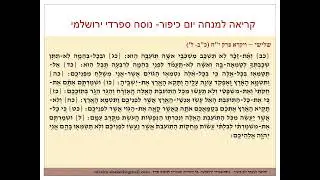קריאה בתורה מנחה יום כיפור פרשת אחרי מות Yom kippur Minha Acharei Mot
