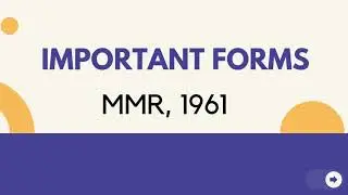 Updated! Forms of MMR 1961 | Shorts | Suranga Oli Info Bytes