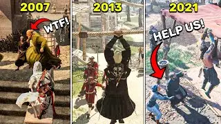 How NPCs React When An Assassin Does Parkour Moves in Assassin's Creed Games (2007-2021)