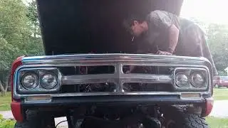 GMC K2500 lifted SBC Pete Jackson Gear Drive first run test