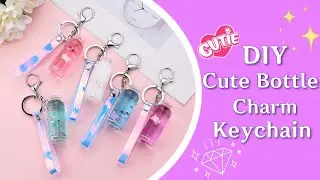 DIY Homemade Bottle Charm Keychains | Bottle Keychain diy without bottle | mini glass jar decoration